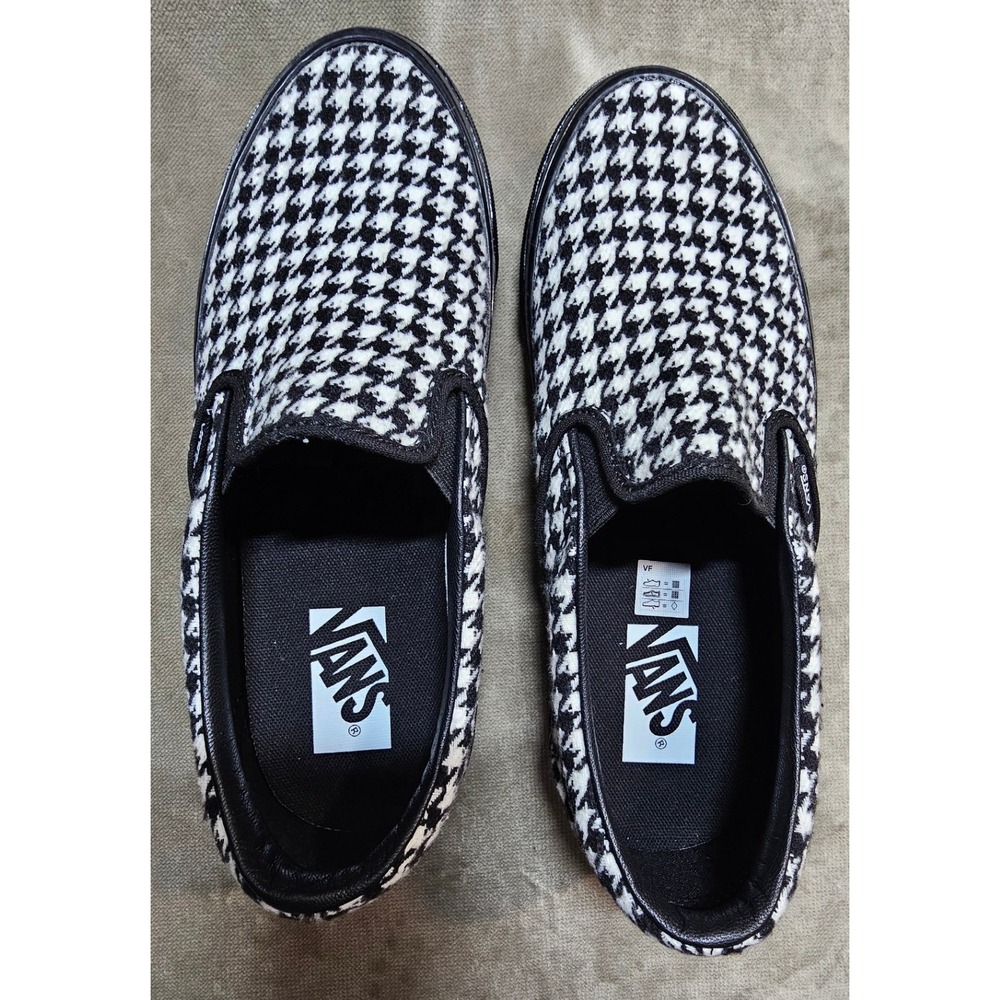 Vans LX Classic Slip-On 98 Houndstooth Black White Men 7.5 Women 9 NWOT 507452 - Picture 3 of 7